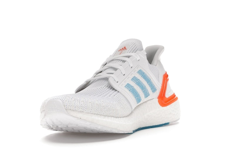 adidas Ultra Boost 20 White Sharp Blue True Orange