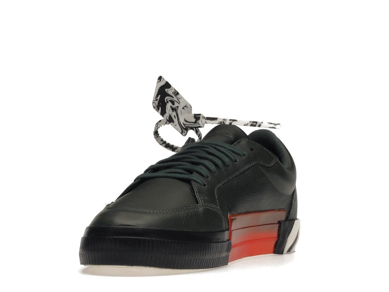 OFF-WHITE Vulc Low Dark Green Leather