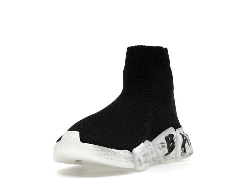 Balenciaga Speed 2.0 Graffiti Recycled Knit Black (Women's)
