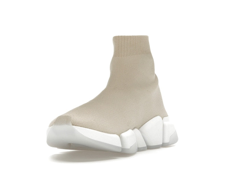 Balenciaga Speed 2.0 Recycled Sole Transparent Sole Beige
