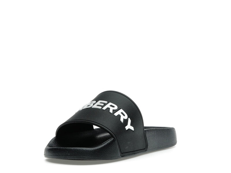 Burberry Logo Slides Black Optic White