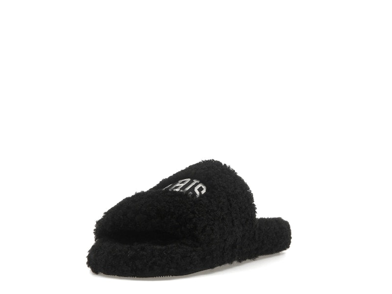 Balenciaga Paris Furry Slide Black (Women's)