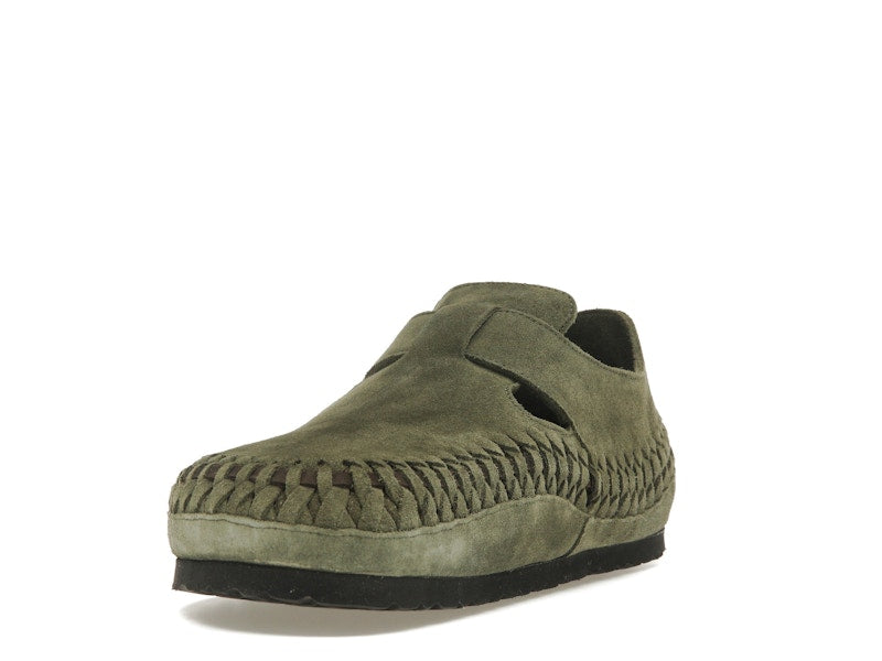 Birkenstock London Braided Shearling Kith Olive Night