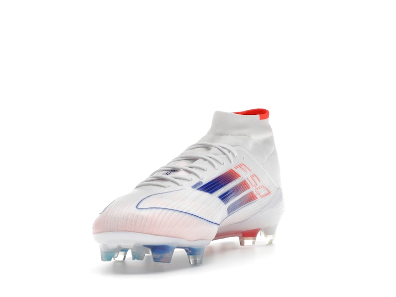 adidas F50 Elite Mid FG Cloud White Lucid Blue Solar Red (Women's)