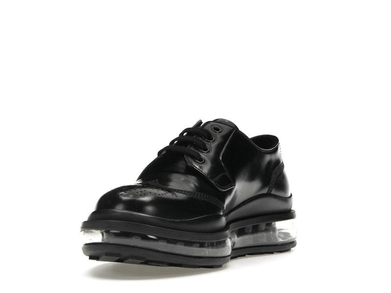 Prada Lace-Up Derby Black Brushed Leather