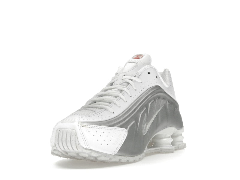 Nike Shox R4 White Bright Crimson Metallic Silver