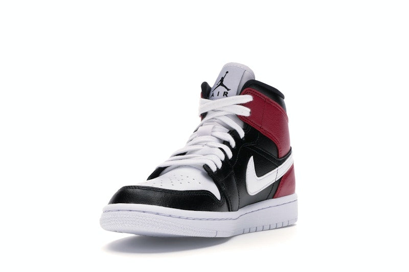 Jordan 1 Mid Black Noble Red (Women's)