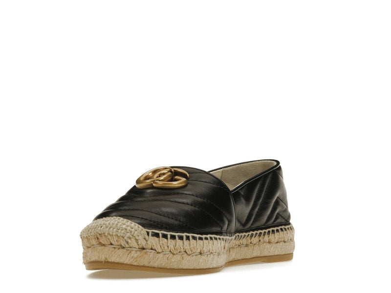 Gucci Double G Espadrille Black Leather