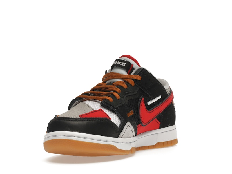 Nike Dunk Low Scrap Black Grey University Red