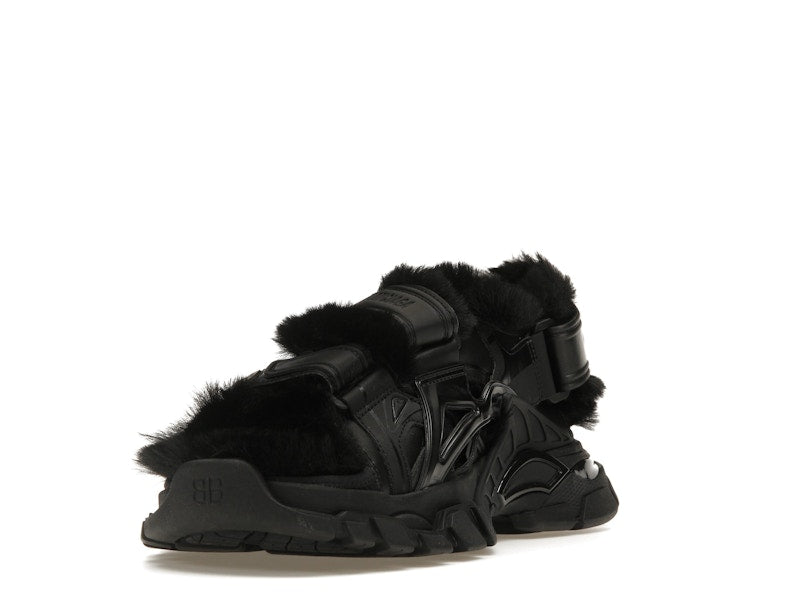 Balenciaga Track Sandal Fake Fur Black
