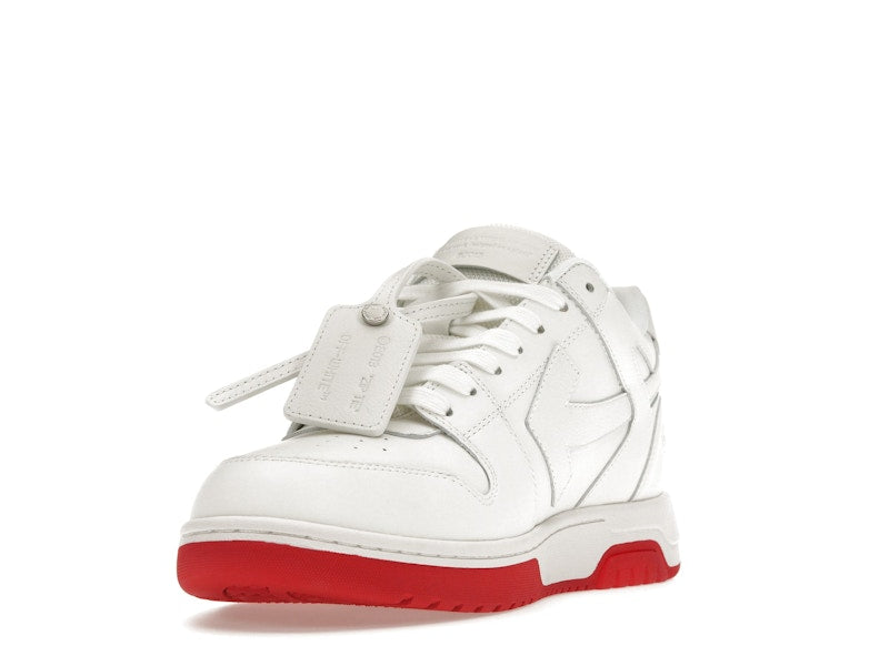 OFF-WHITE Out Of Office OOO Low Tops White Red