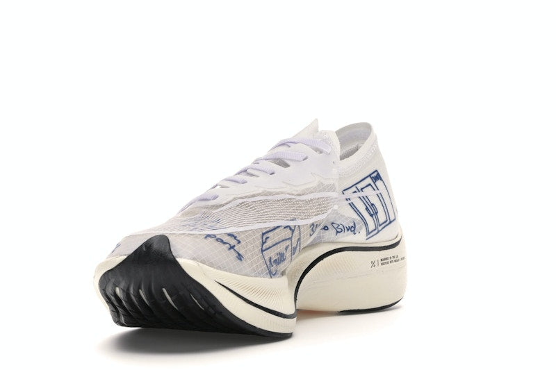 Nike ZoomX Vaporfly Next% Blue Ribbon Sports White