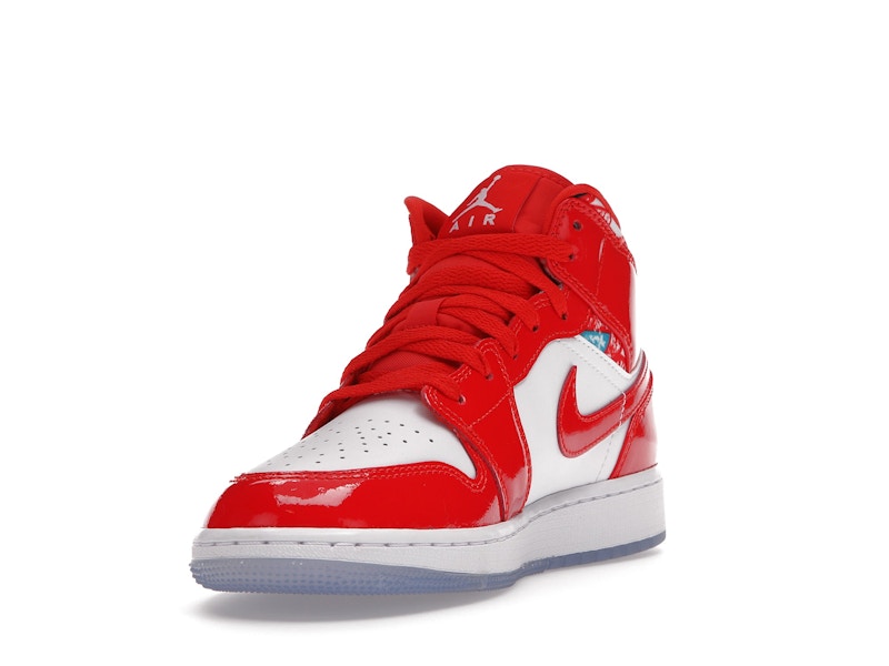 Jordan 1 Mid Barcelona Sweater Red Patent (GS)