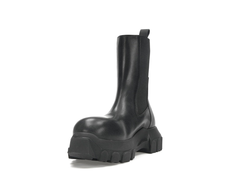 Rick Owens Lido Beatle Bozo Tractor Boots Black
