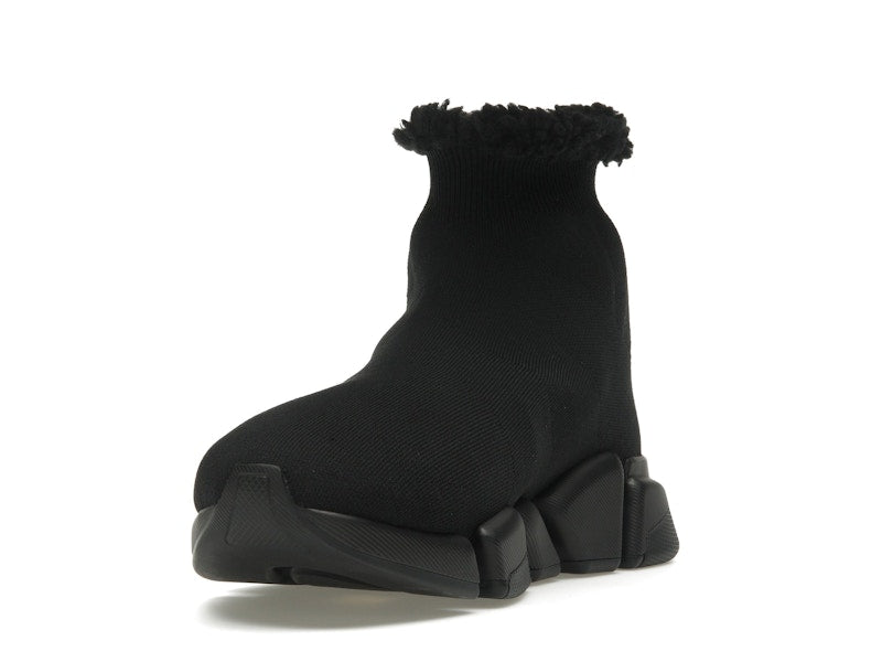 Balenciaga Speed 2.0 Recycled Fake Fur Black (Women's)