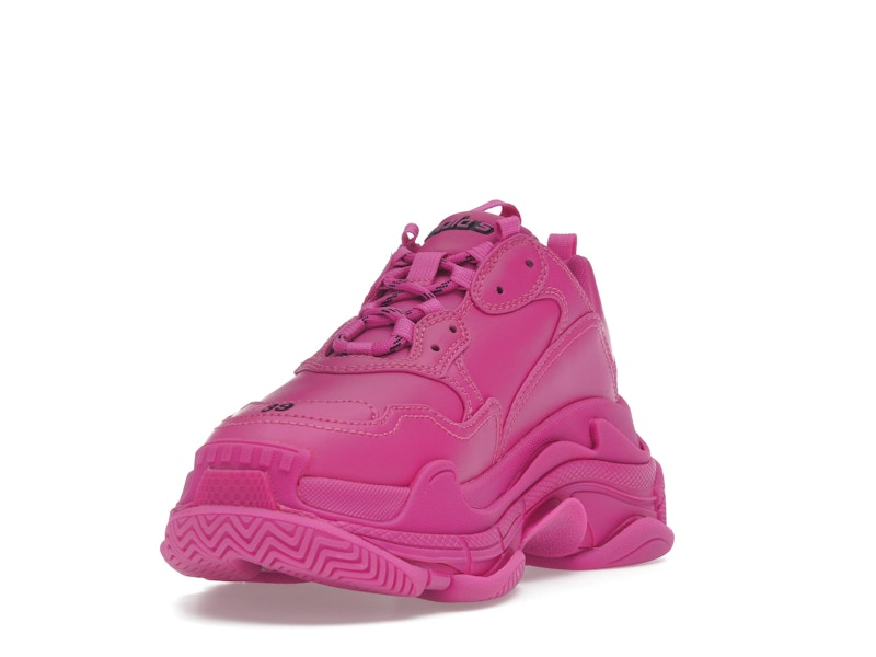 Balenciaga Triple S Faux Leather Dark Pink (Women's)