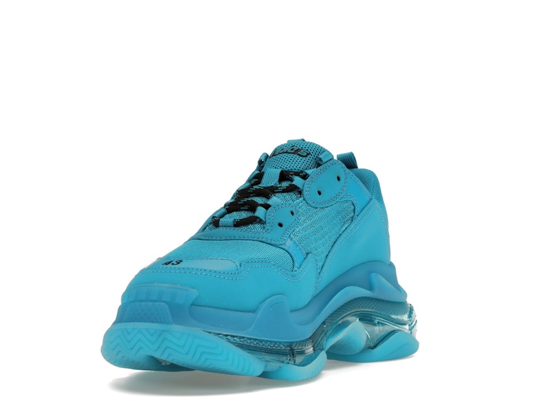 Balenciaga Triple S Clear Sole Teal Blue