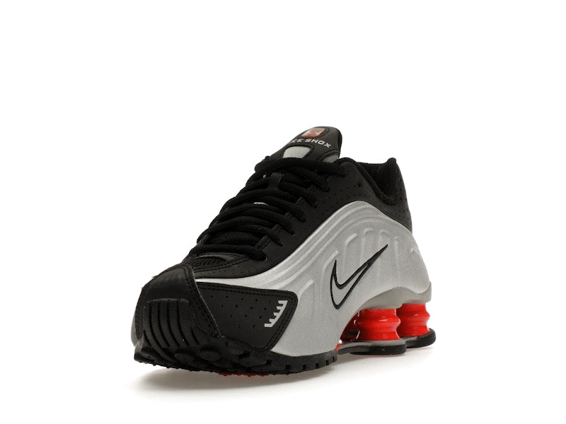 Nike Shox R4 Metallic Silver Black Picante Red (GS)