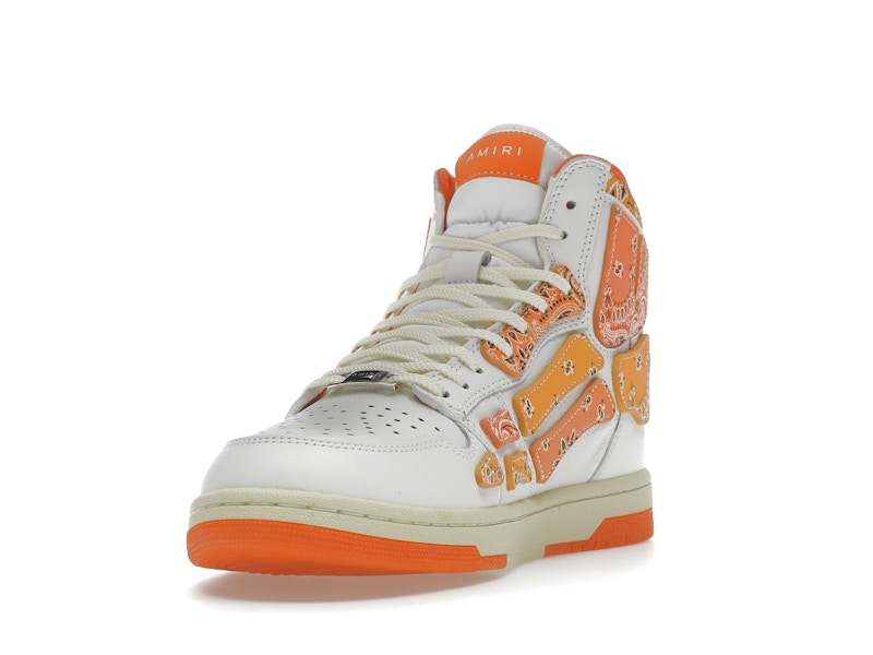 AMIRI Skel Top Hi Bandana White Orange