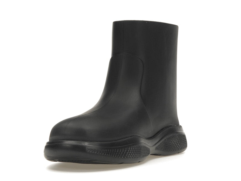 Prada Pull-On Rain Booties Black Rubber