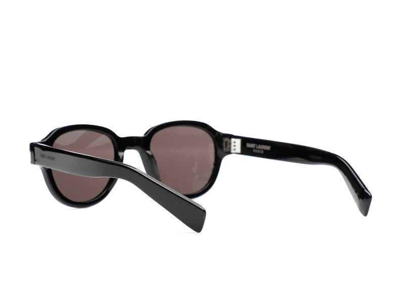 Saint Laurent Round-Frame Acetate Sunglasses Black/Black/Black (SL546-30013743-001)