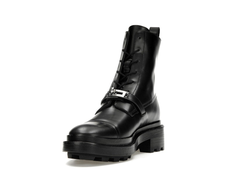 Hermes Funk Ankle Boot Noir Calfskin Leather