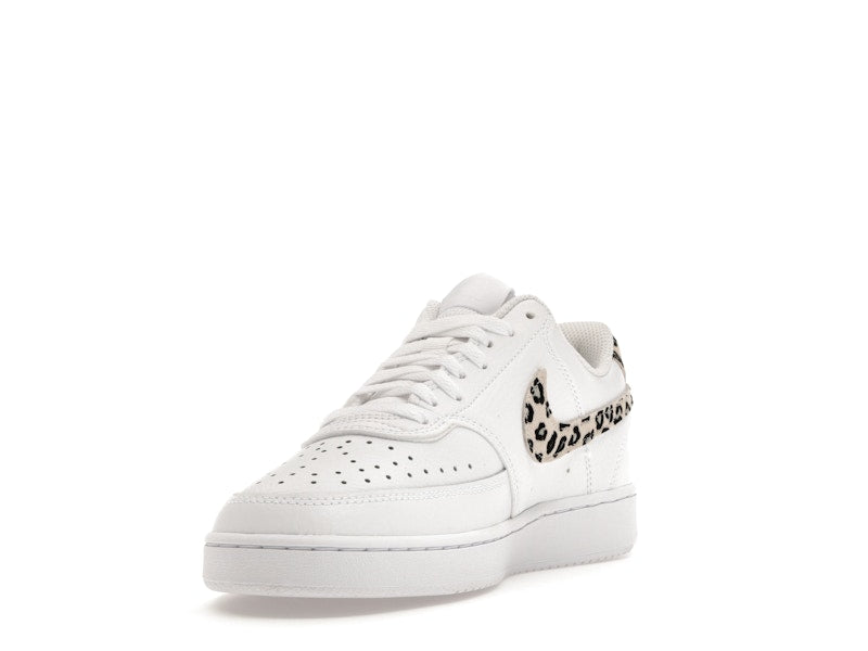 Nike Court Vision Low Leopard Swoosh White (Women's)