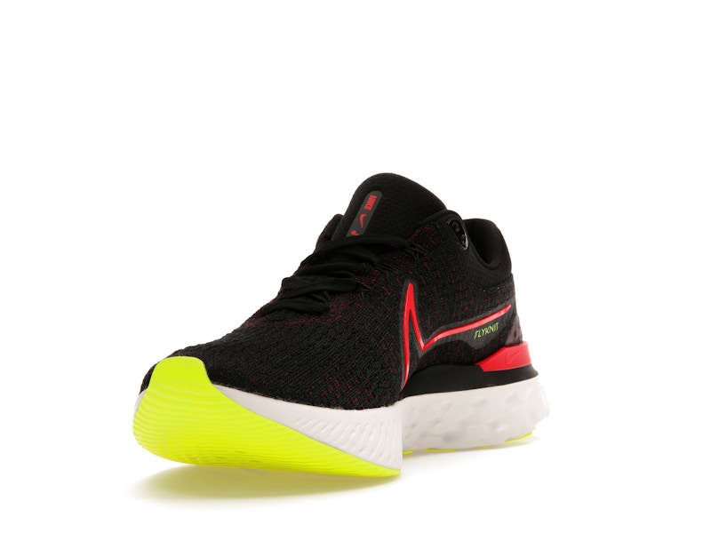 Nike React Infinity Run Flyknit 3 Black Siren Red Volt