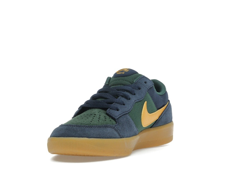 Nike SB Force 58 Midnight Navy Fir Gum Light Brown University Gold