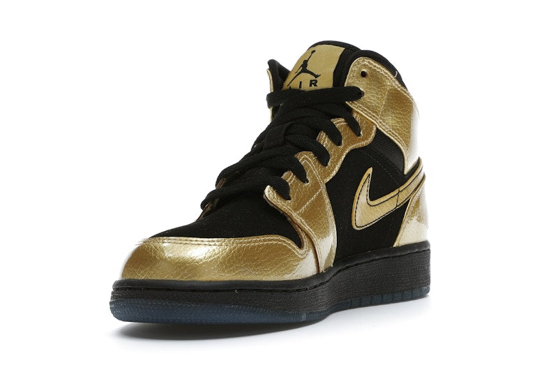 Jordan 1 Mid Metallic Gold Coin Black (GS)