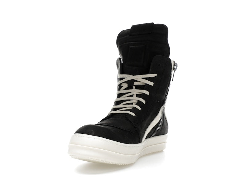 Rick Owens Geobasket High Black Milk