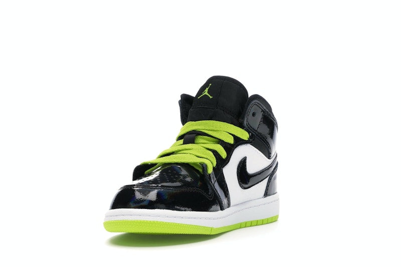 Jordan 1 Mid Black Cyber Mystic Green (PS)
