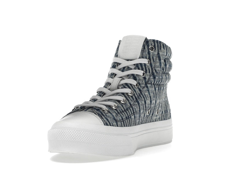 Givenchy City High Top In 4G Denim Blue White