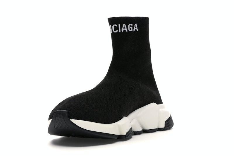 Balenciaga Speed Sock Slip-On Black White