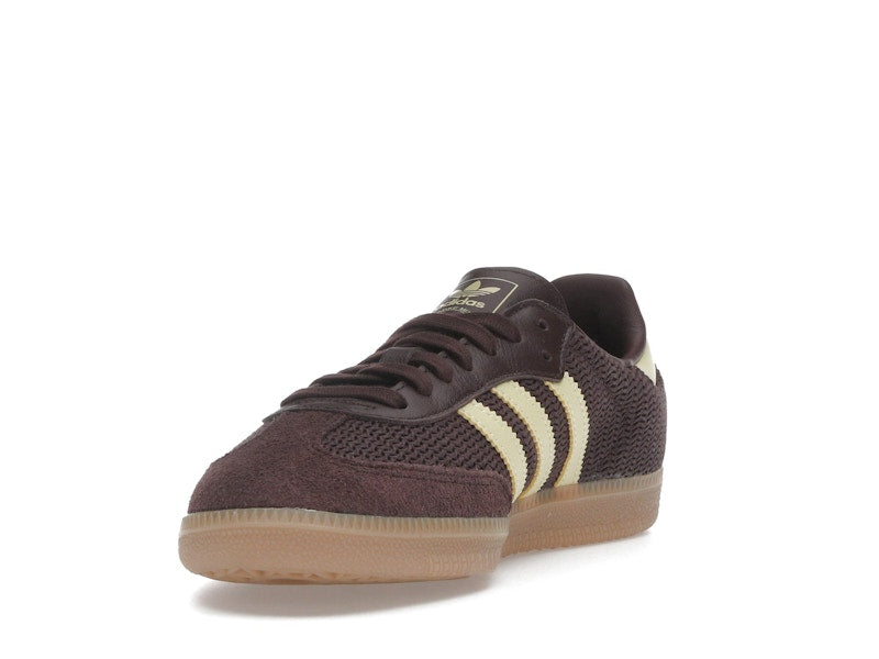 adidas Samba OG Shadow Brown Powder Yellow (Women's)