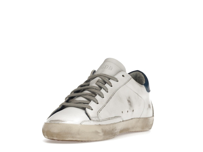 Golden Goose Super-Star White Royal Blue Grey Suede Patch