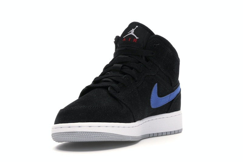 Jordan 1 Mid Multi-Color Swoosh Black (GS)