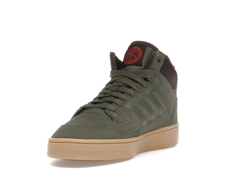 adidas Rapid Court Mid Winterized Olive Strata Shadow Brown Gum