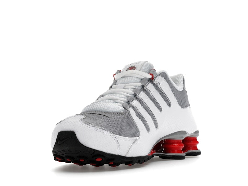 Nike Shox NZ White Red Metallic Silver