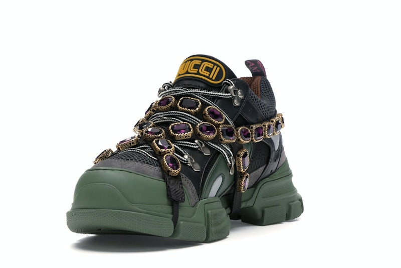 Gucci Flashtrek SEGA Green Removable Crystal