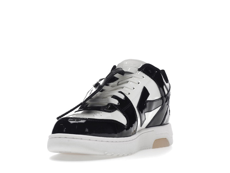 OFF-WHITE Out Of Office OOO Low Tops Patent Black White