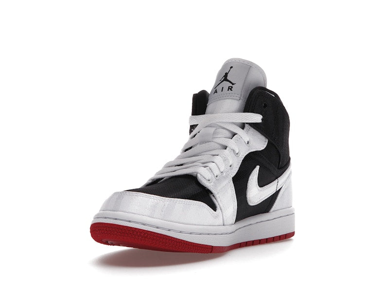Jordan 1 Mid SE Utility Canvas White Black Gym Red (Women's)