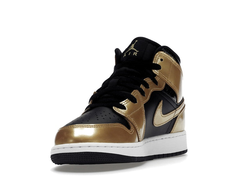 Jordan 1 Mid SE Metallic Gold Black (GS)