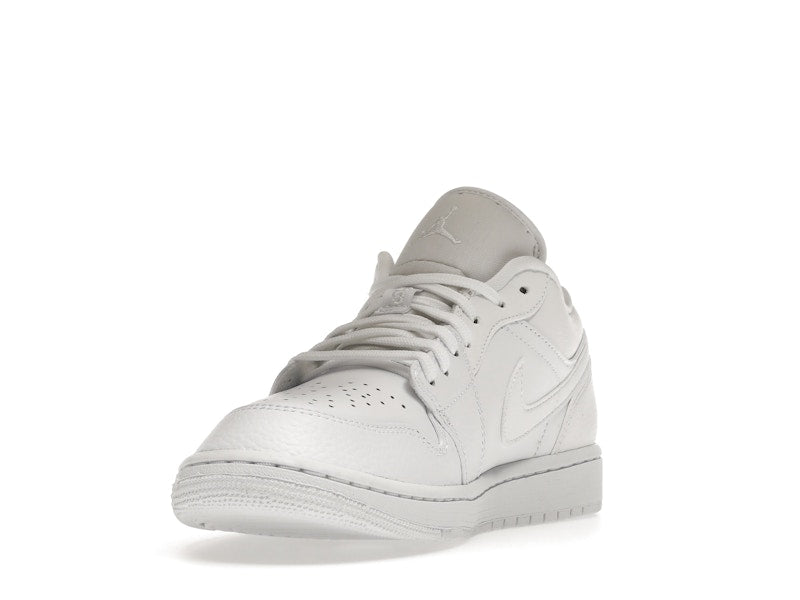 Jordan 1 Low Triple White Tumbled Leather