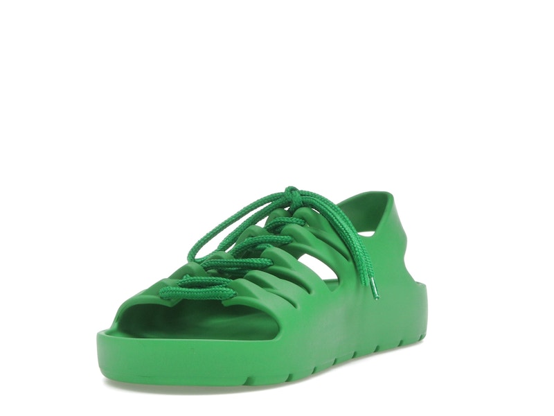 Bottega Veneta Jelly Lace Up Sandal Green