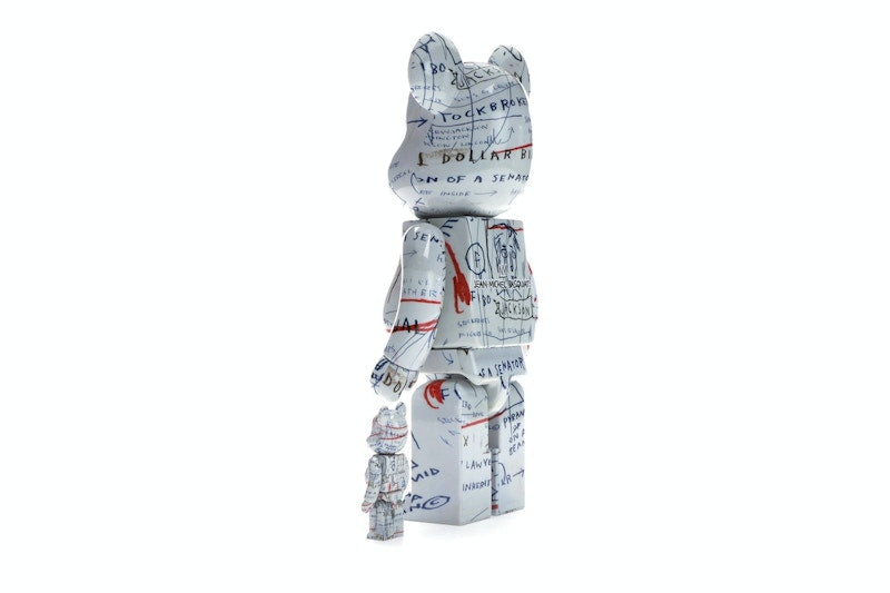 Bearbrick Jean-Michel Basquiat 2 100% & 400% Set White
