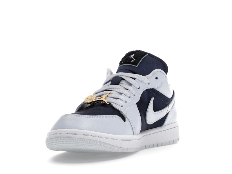 Jordan 1 Low SE Football Grey White Gym Red Midnight Navy (Women's)