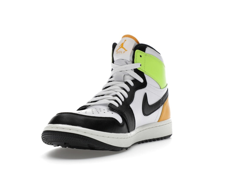 Jordan 1 Retro High Golf White University Gold Volt Black