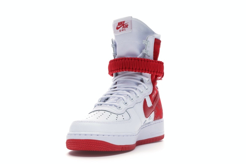 Nike SF Air Force 1 High White University Red
