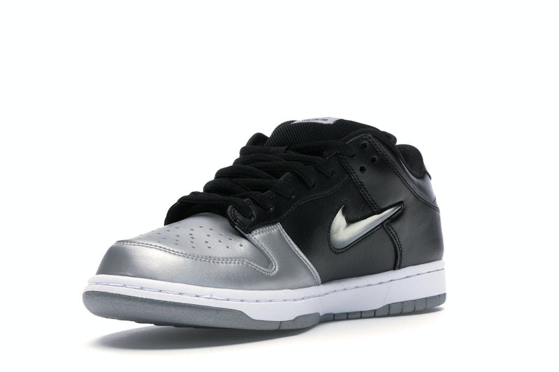 Nike SB Dunk Low Supreme Jewel Swoosh Silver